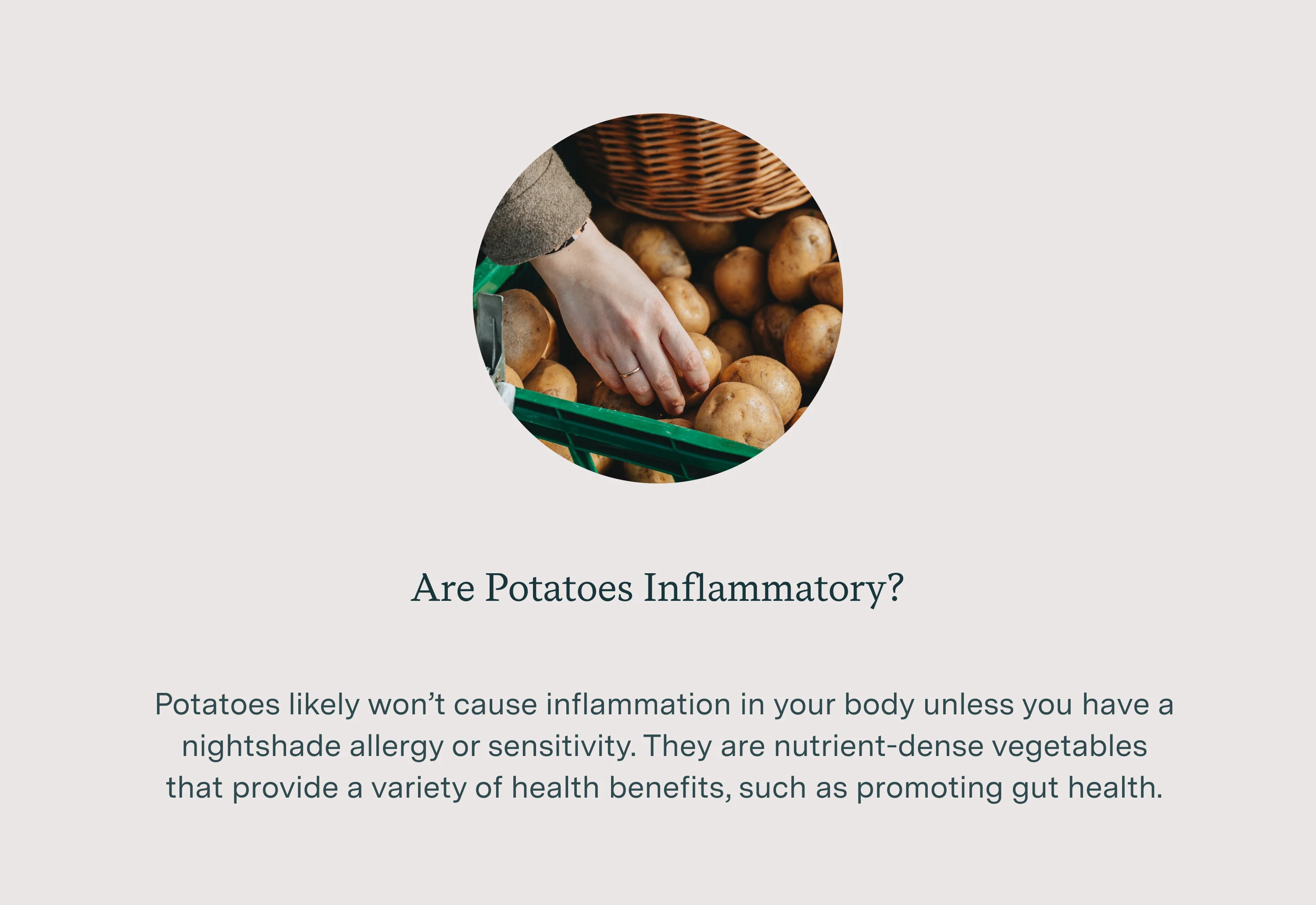 Are potatoes inflammatory?